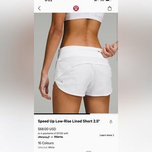 Lululemon Speed Up Shorts
